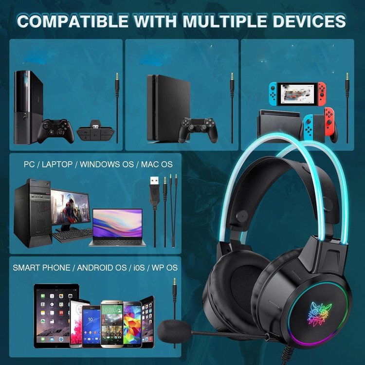 هدست مخصوص بازی اونیکوما مدل x15Pro رنگ مشکی -'گارانتی تعویض آی ریور