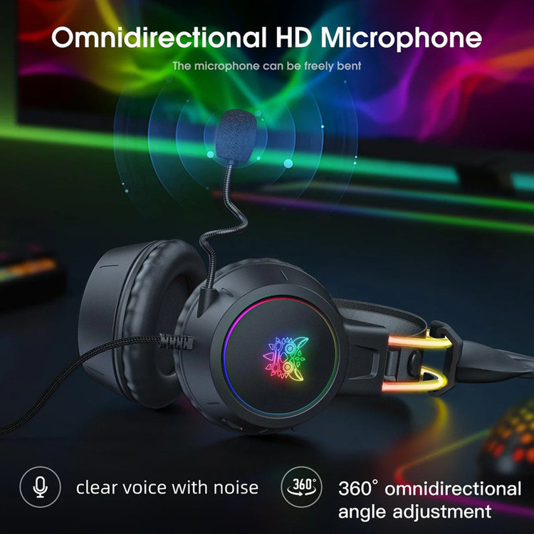 هدست مخصوص بازی اونیکوما مدل x15Pro رنگ مشکی -'گارانتی تعویض آی ریور