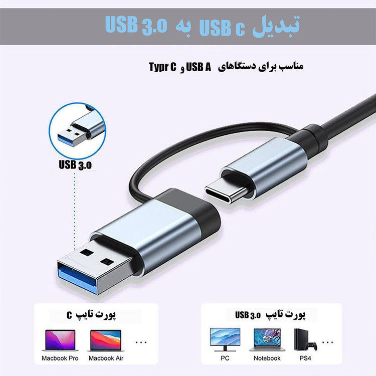 هاب و کارت خوان 5 پورت USB 3.0 آیریور مدل HU-2 DUAL