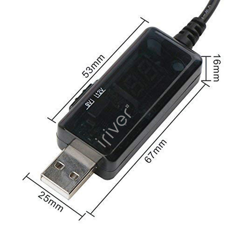 کابل تبدیل USB به DC آیریور مدل U9-12V طول 1 متر